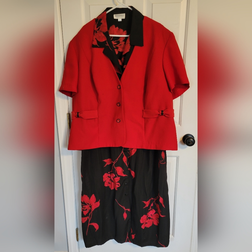 Studio I dress and jacket set, size 24W